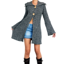 Load image into Gallery viewer, Cozy Gray Knit Duster Cardi
