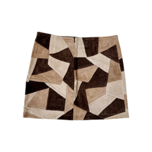 Load image into Gallery viewer, Vintage Patchwork Suede Mini Skirt
