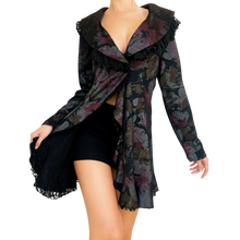 Load image into Gallery viewer, Ruffly Italian Floral Blazer
