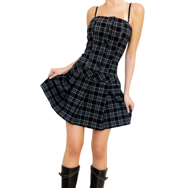 Flirty Plaid Mini Dress