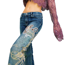 Load image into Gallery viewer, Early 2000s Embroidered Jeans
