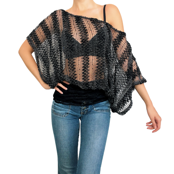 Sheer Slouchy Hybrid Top