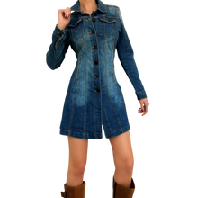 Load image into Gallery viewer, Denim Button Up Mini Dress

