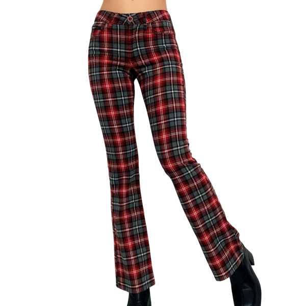 Early 2000s Red Plaid Pants