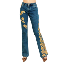 Load image into Gallery viewer, Caché Gold Embellished Jeans
