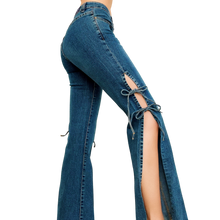 Load image into Gallery viewer, Early 2000s Side Tie Jeans
