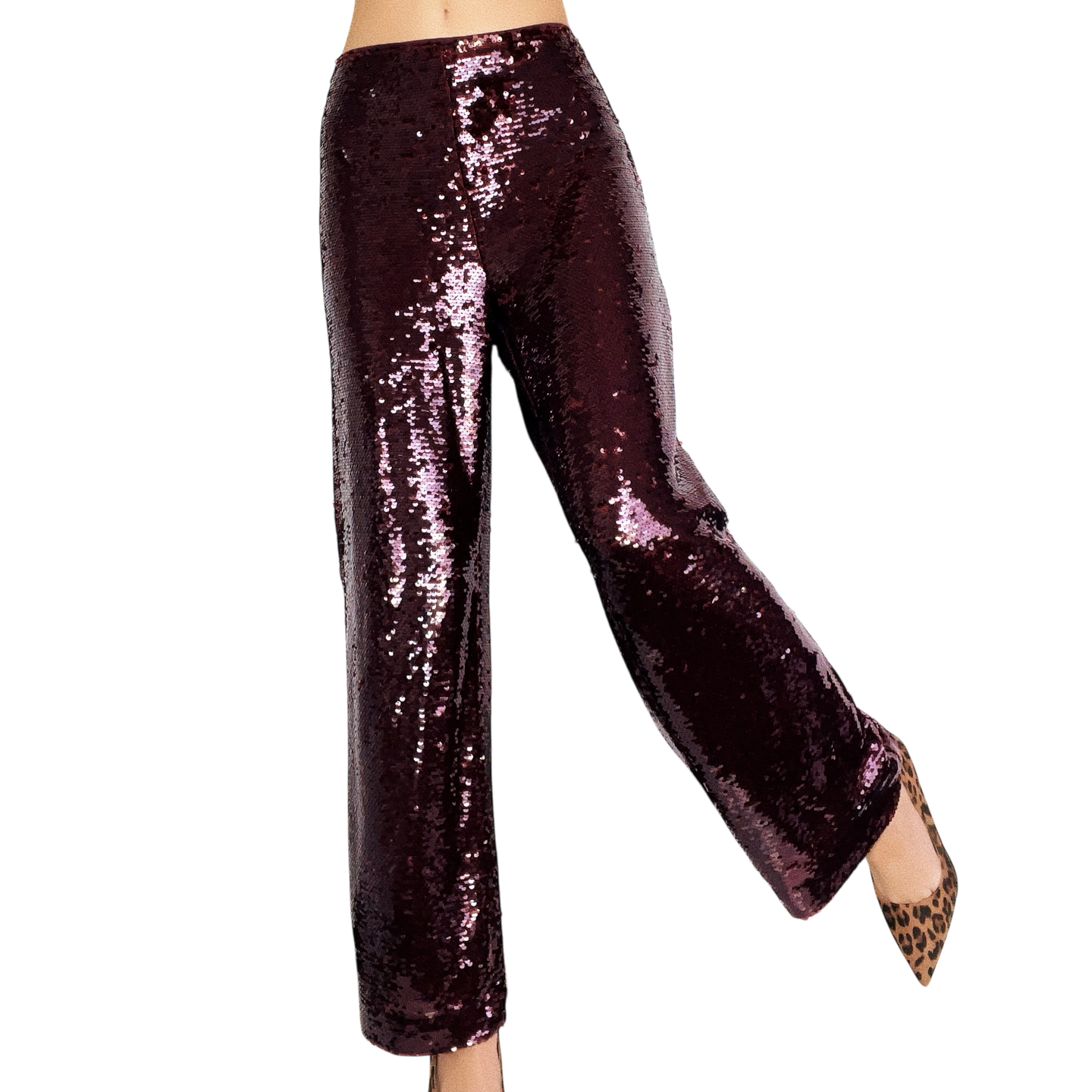 Burgundy Sequin Pants