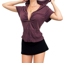 Load image into Gallery viewer, Miss Sixty Plum Hoodie Top
