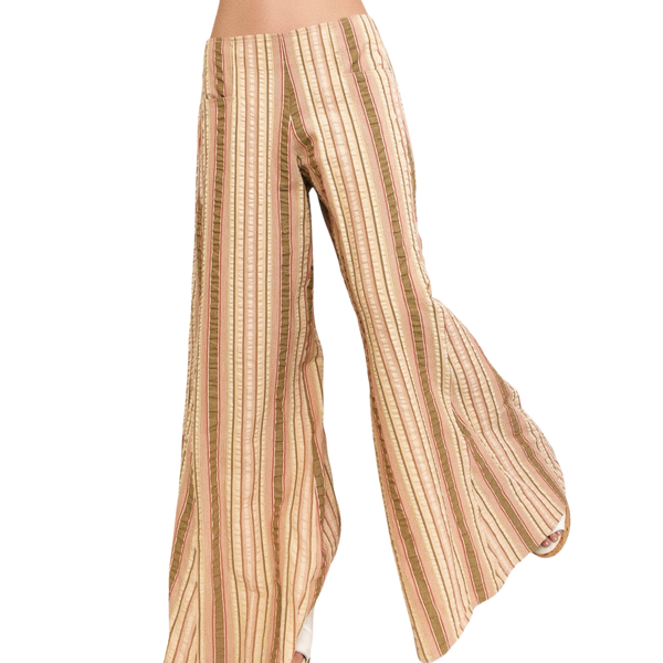 Ultra Wide Leg Striped Pants