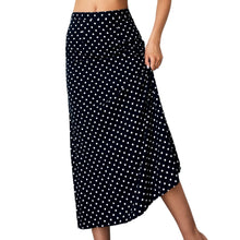 Load image into Gallery viewer, Vintage Navy Polkadot Skirt
