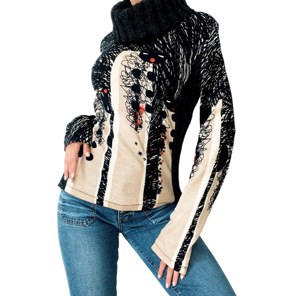 Funky Cowlneck Sweater Top