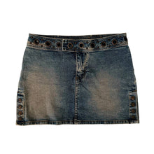 Load image into Gallery viewer, Grungy Grommet Mini Skirt
