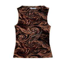 Load image into Gallery viewer, 90s Swirly Chocolate Top
