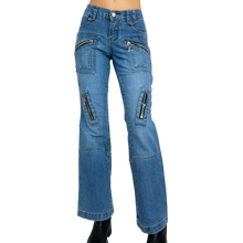 Load image into Gallery viewer, Early 2000s Lace Up Jeans
