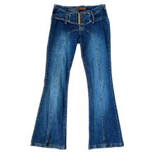 Load image into Gallery viewer, Early 2000s Funky Buckle Jeans
