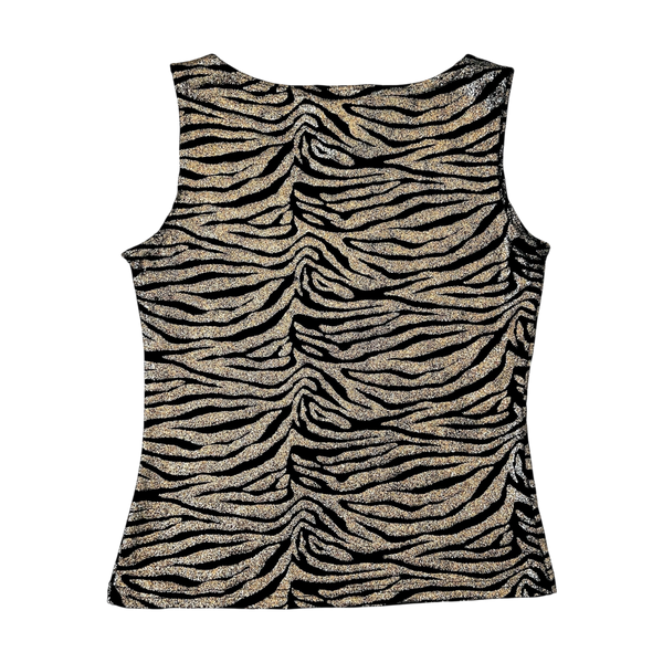 90s Sparkly Animal Print Top