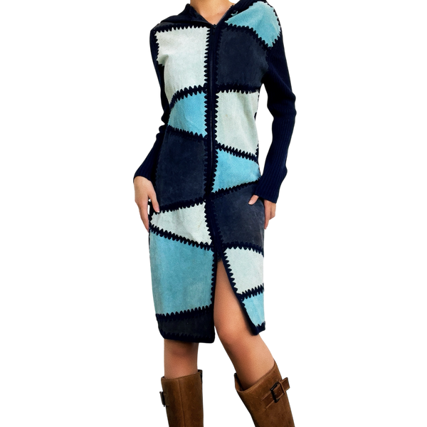 Vintage Suede Patchwork Duster