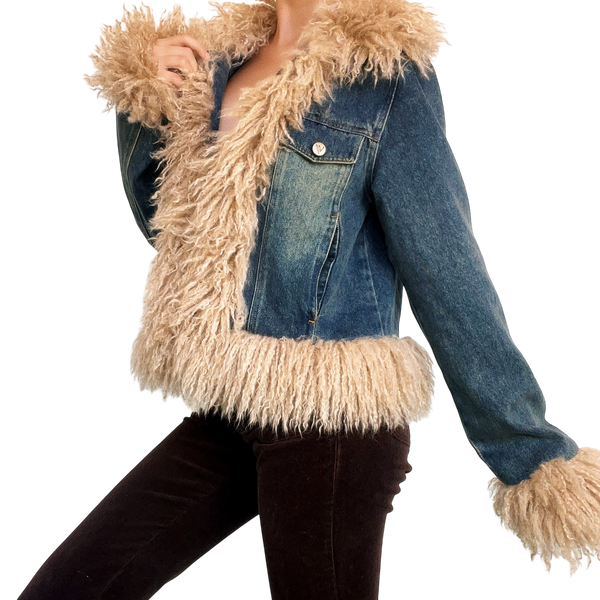 Faux Mongolian Fur Jacket