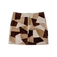 Load image into Gallery viewer, Vintage Patchwork Suede Mini Skirt
