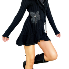 Load image into Gallery viewer, Embellished Black Wrap Cardi
