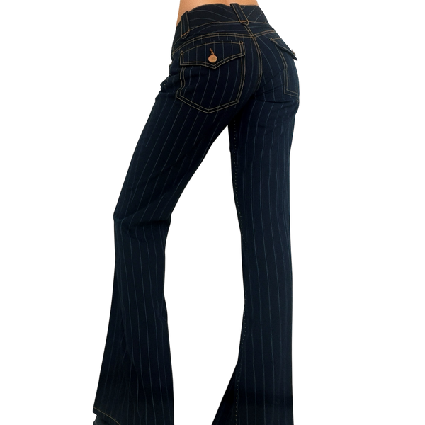 Black Pinstriped Slacks