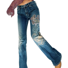 Load image into Gallery viewer, Early 2000s Embroidered Jeans
