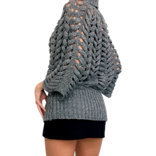 Load image into Gallery viewer, Slouchy Gray Knit Sweater
