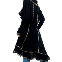 Load image into Gallery viewer, Funky Black Knit Duster Cardigan
