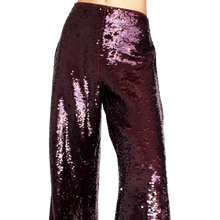 Load image into Gallery viewer, Burgundy Sequin Pants

