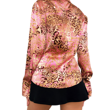 Load image into Gallery viewer, Caché Silk Animal Print Blouse
