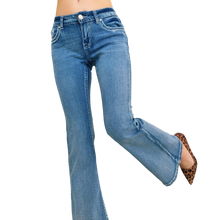 Load image into Gallery viewer, Rhinestone Skull Jeans
