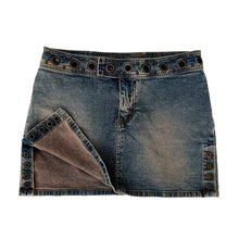 Load image into Gallery viewer, Grungy Grommet Mini Skirt
