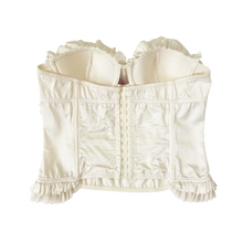 Load image into Gallery viewer, Victoria&#39;s Secret Frilly Cream Bustier
