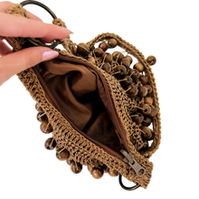 Load image into Gallery viewer, Heavily Beaded Crochet Purse
