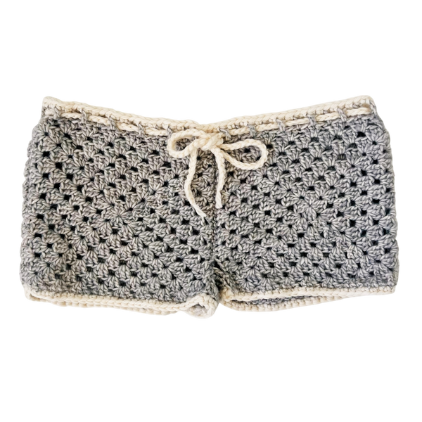 Cloudy Day Crochet Shorts