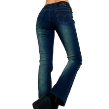 Load image into Gallery viewer, Early 2000s Gold Embellished Jeans
