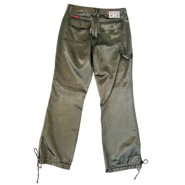 Satin Cargo Style Pants