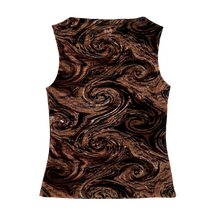 Load image into Gallery viewer, 90s Swirly Chocolate Top
