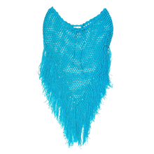Load image into Gallery viewer, Turquoise Crochet Poncho
