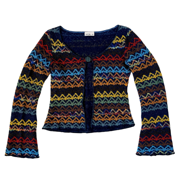 90s Colorful Knit Cardigan