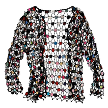 Load image into Gallery viewer, Vintage Colorful Crochet Cardigan
