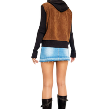 Load image into Gallery viewer, Vintage Suede &amp; Knit Hoodie

