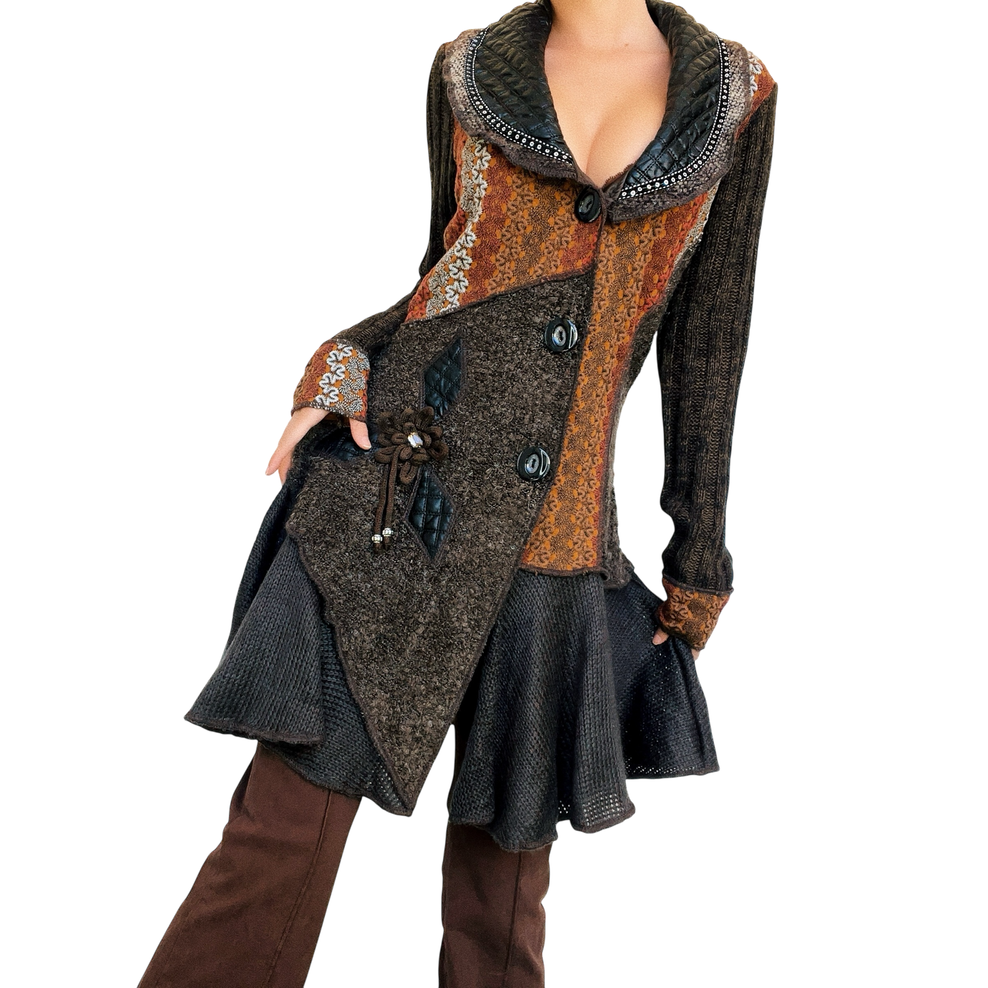 Embellished Fall Duster Cardigan