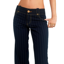 Load image into Gallery viewer, Black Pinstriped Slacks
