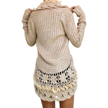 Load image into Gallery viewer, Intricate Tan Knit Cardigan
