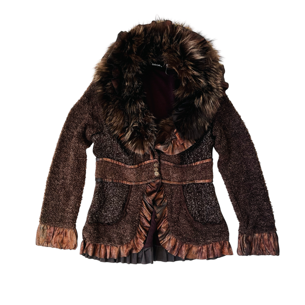 Genuine Fur Collar Jacket