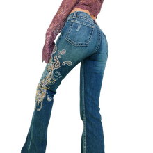 Load image into Gallery viewer, Early 2000s Embroidered Jeans
