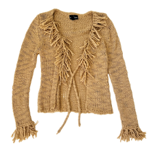 Load image into Gallery viewer, Vintage Fringy Tan Cardi
