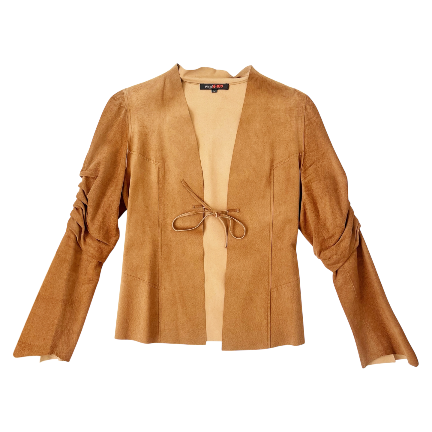 Vintage Suede Tie Front Shacket