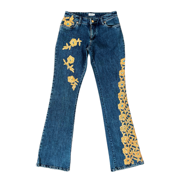 Caché Gold Embellished Jeans